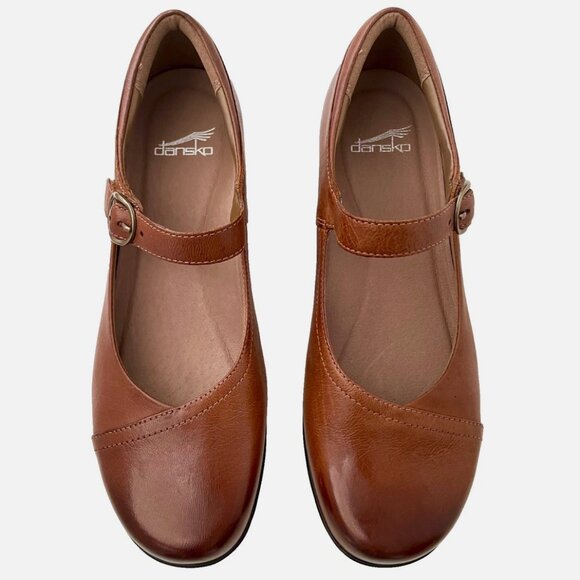 NEW DANSKO FAWNA CHESTNUT BROWN MARY JANES LEATHER COMFORT SHOES WOMENS 40 9 9.5 - Picture 5 of 15